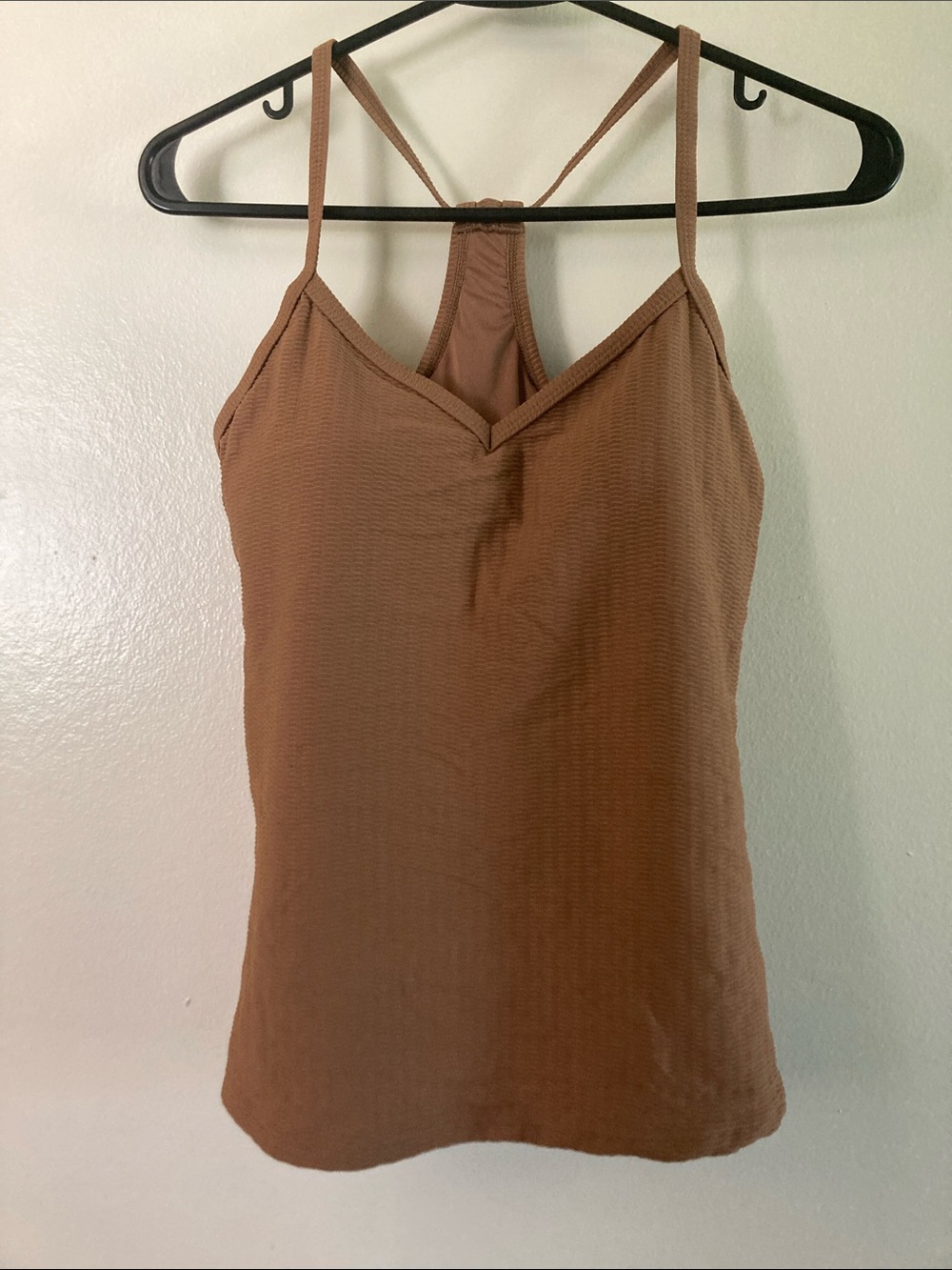 Carve Designs Tan Ribbed V-Neck Racerback Cami - Picture 3 of 7